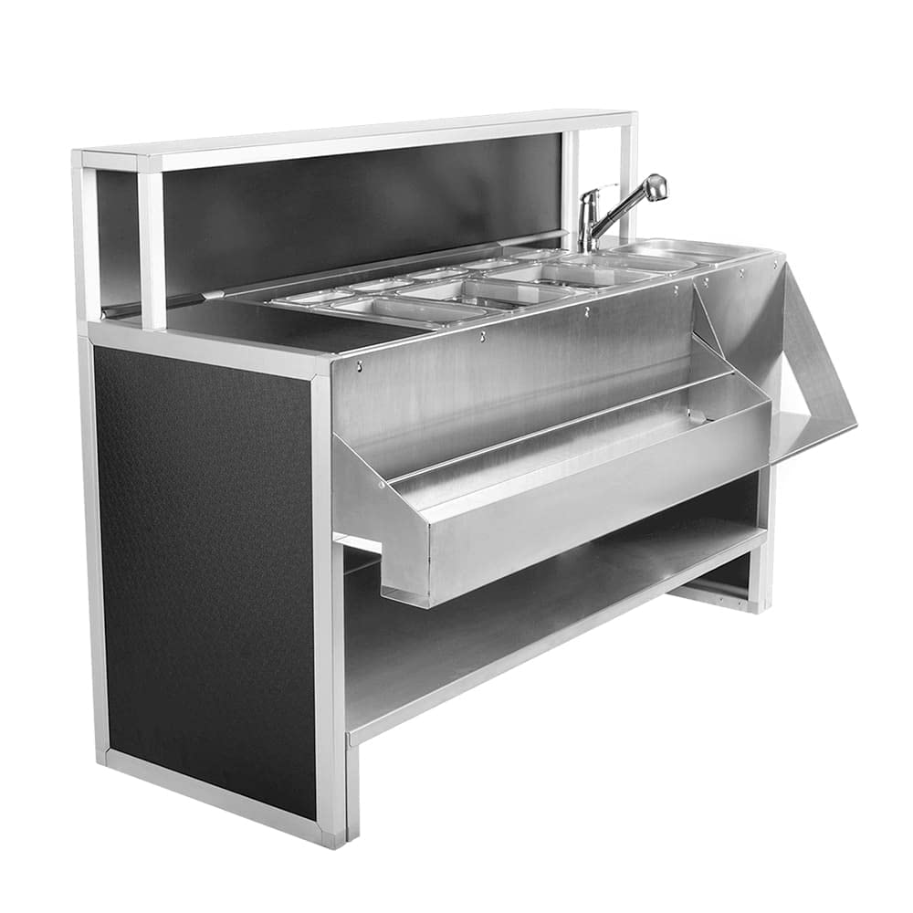 Cocktail Station Mobile 150cm - Postazione Cocktail Portatile - Deus 15