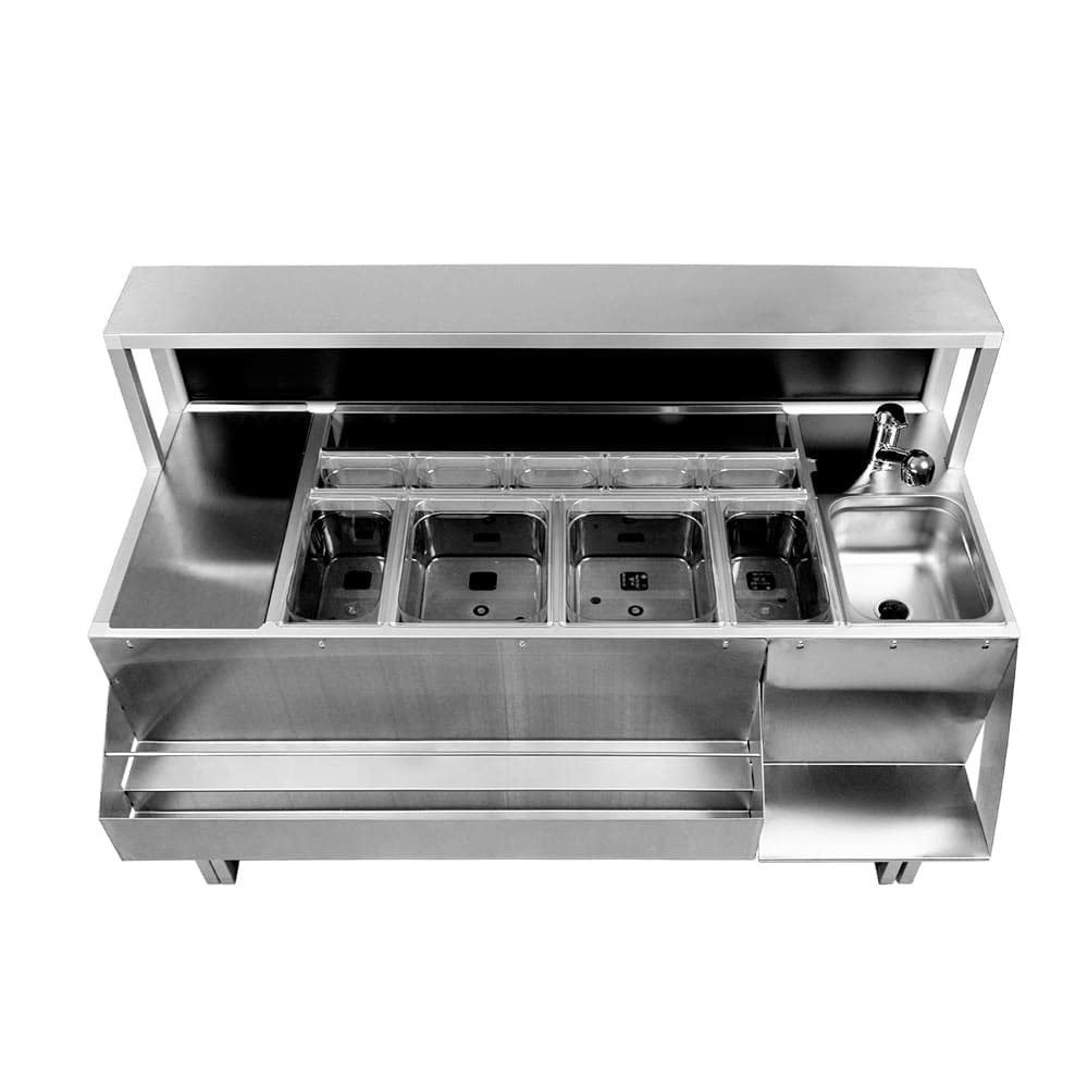 Cocktail Station Mobile 150cm - Postazione Cocktail Portatile - Deus 15