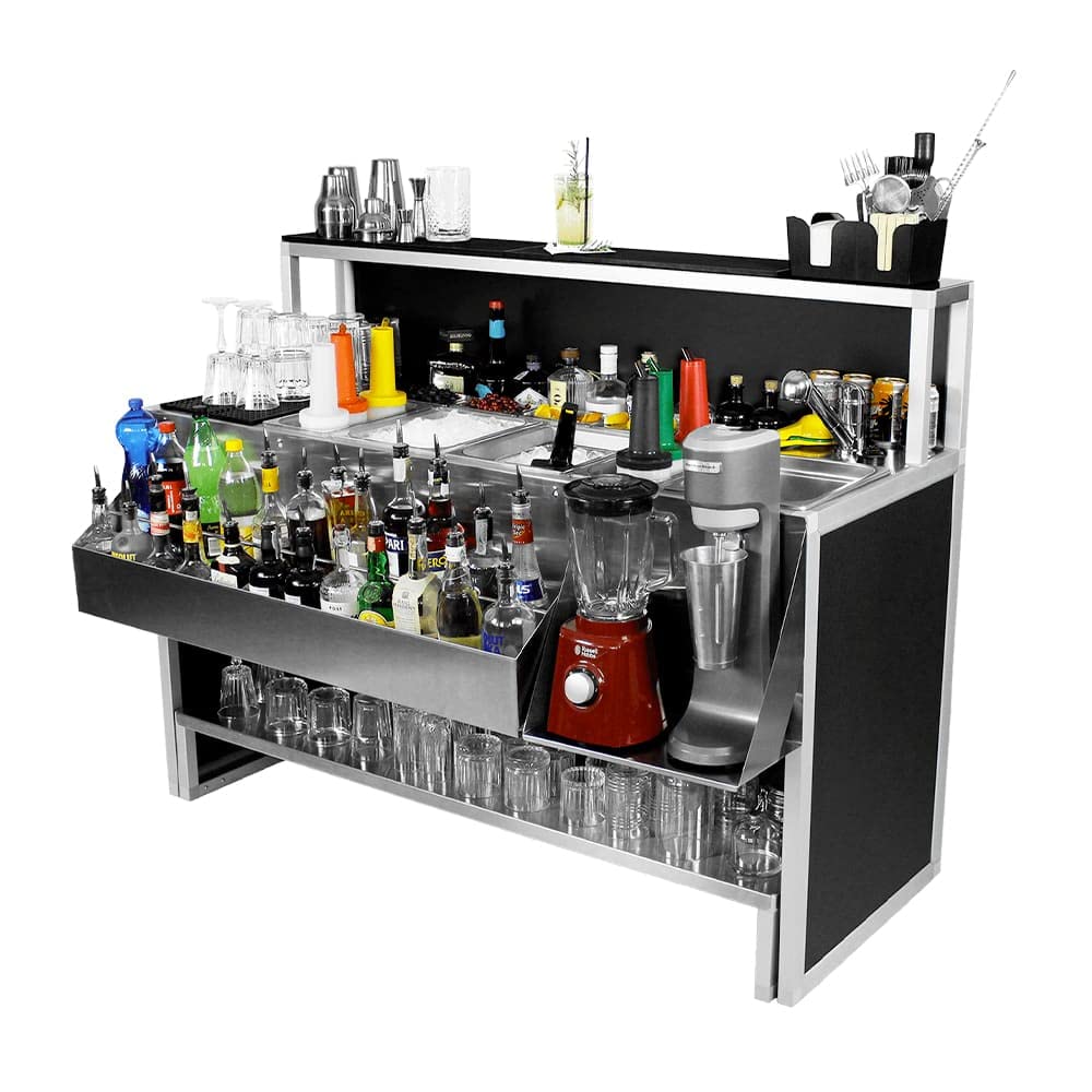 Cocktail Station Mobile 150cm - Postazione Cocktail Portatile - Deus 15