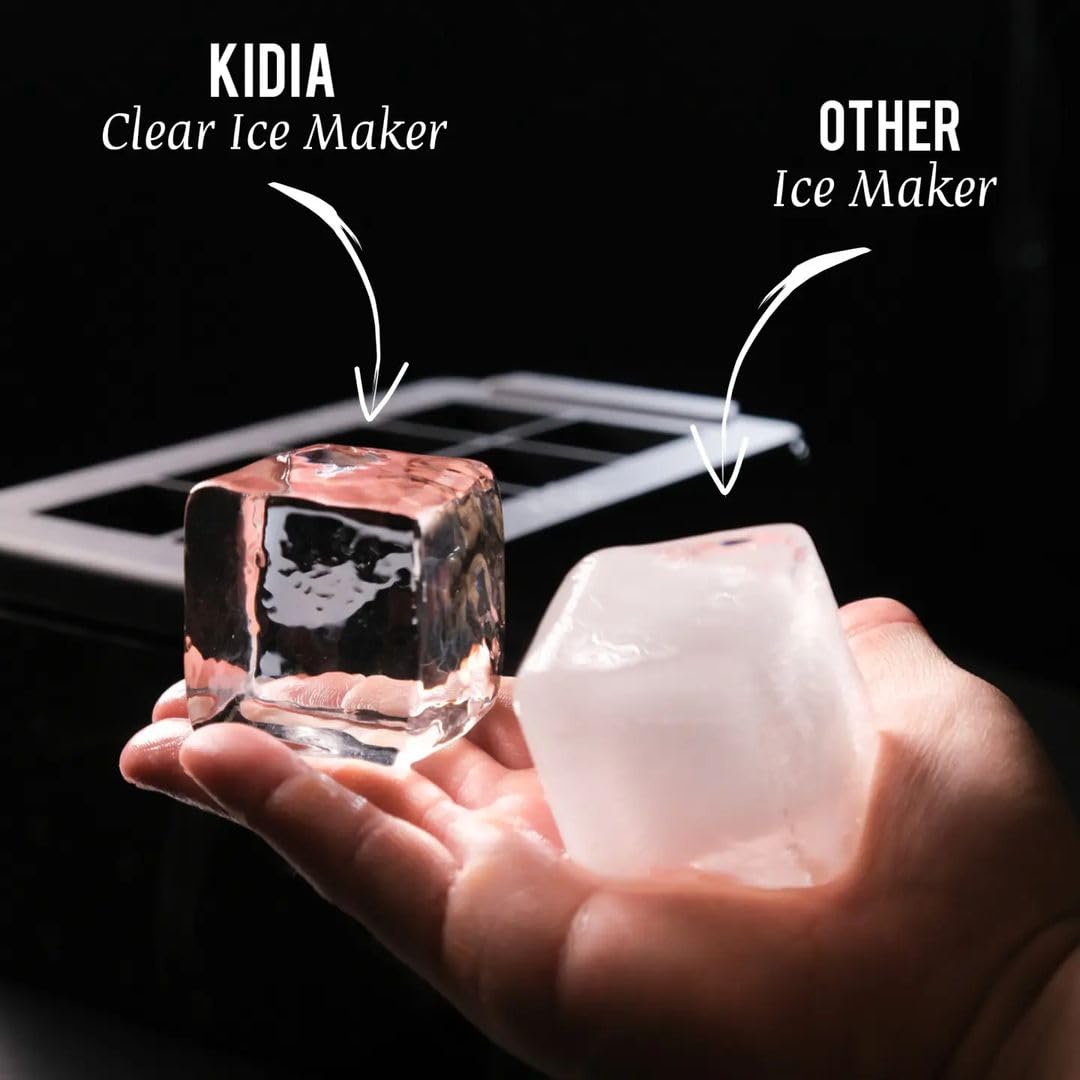 Kidia Clear Ice Stampo Ghiaccio in silicone cubetti cm ghiaccio trasparente cristallino per cocktail Ice Mold Designer Barman kit Barista attrezzatura (Old Fashioned 5x5x5 cm)