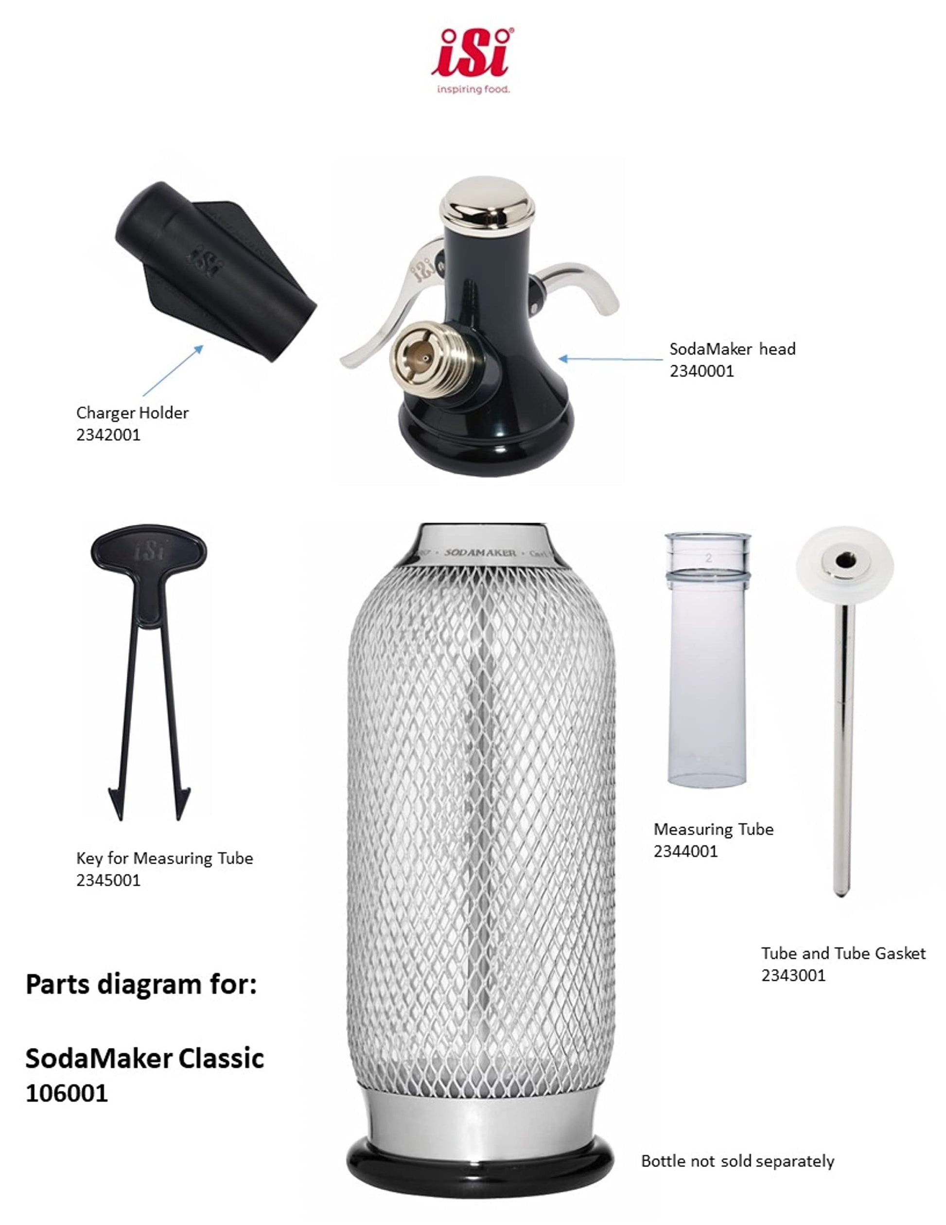 ISi Sodamaker Classic - Macchina Per Acqua Frizzante Da 1L, Acciaio Inossidabile, Stile Vintage - Foto 7