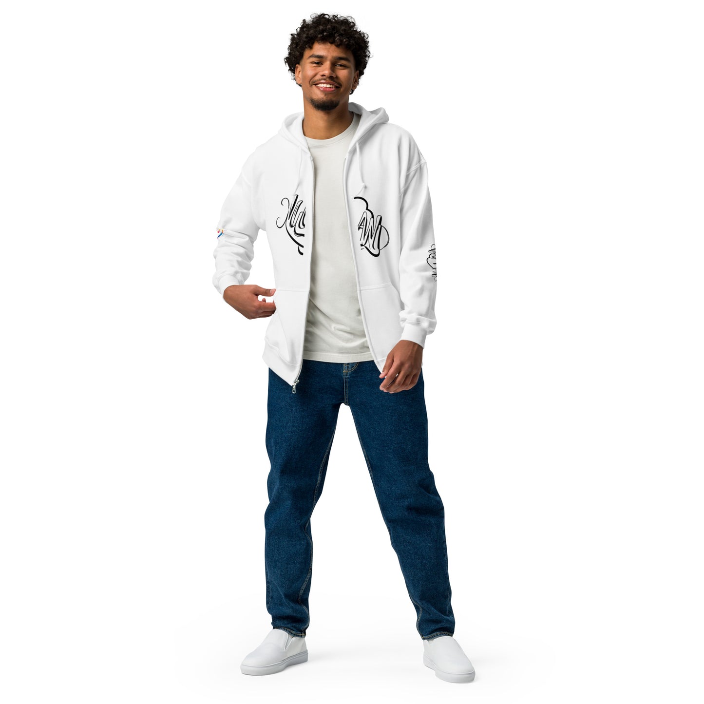 Sudadera gruesa unisex con capucha y cremallera